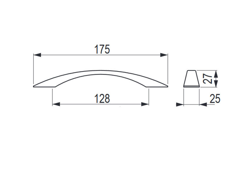 Úchytka Berga 128 Buk lakovaný
